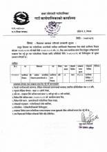 विज्ञापन प्रकाशन सम्बन्धी सूचना । 