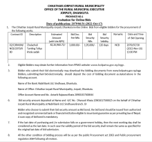 Invitation for Online BID 02|CJRMUN|NCB|2079/080 Chulachuli Tamling Teliya Khola Sadak